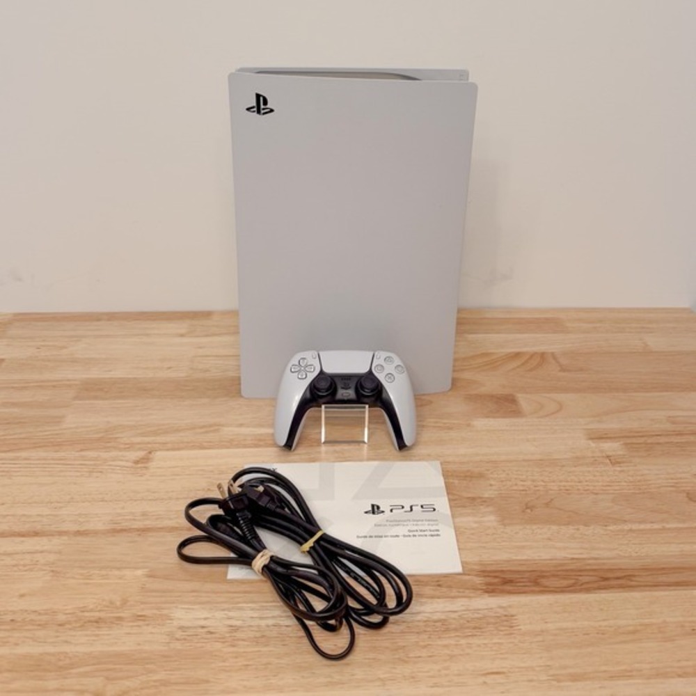 Sony Playstation PS5 Digital 825GB Console & Controller, Manual/Cords | Tested